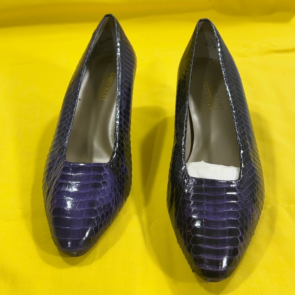 Karen Scott Elegant Purple Snakeskin Women's Shoes size 10 NWT